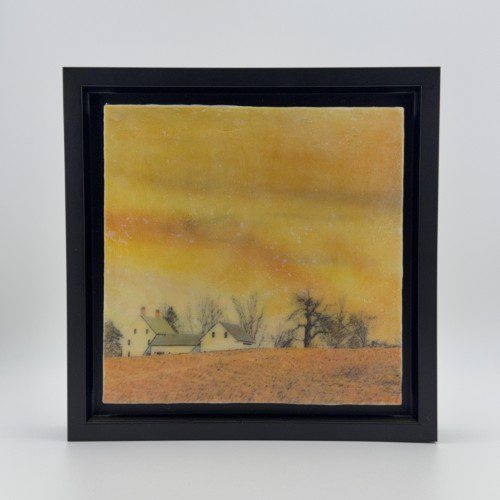 "Homestead" Encaustic Mixed Media