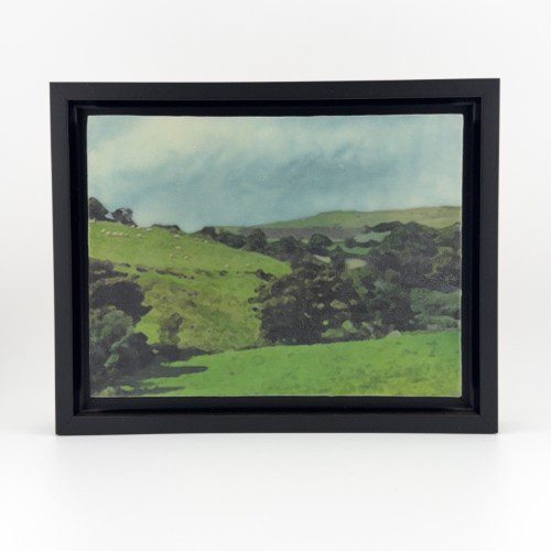 "Rolling Hills" Encaustic Mixed Media