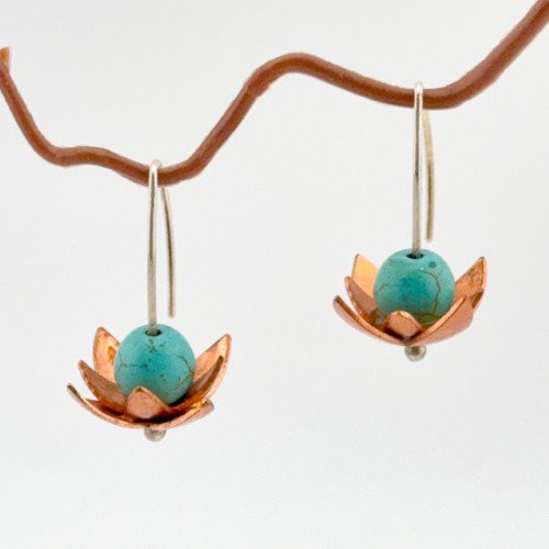 Copper and Turquoise Earrings