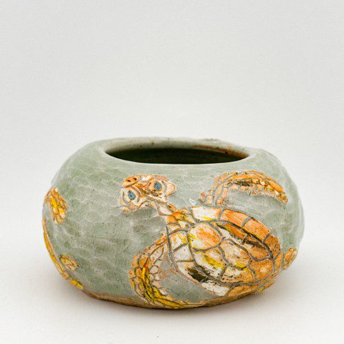 Carved Turtle Vase