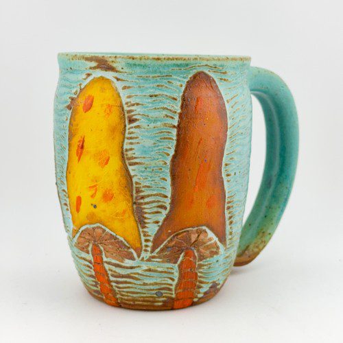 Carved Mushroom Mug
