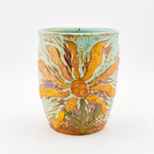 Carved Flower Mug
