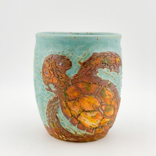 Carved Turtle Mug