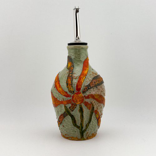 Carved Flower Oil Bottle