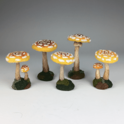 Needle Felted Toadstools