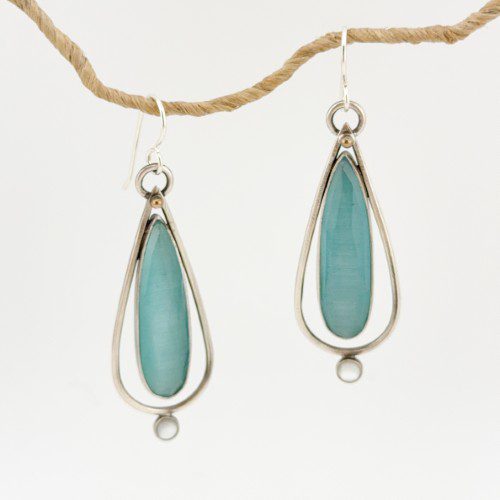 Aquamarine and Moonstone Earrings