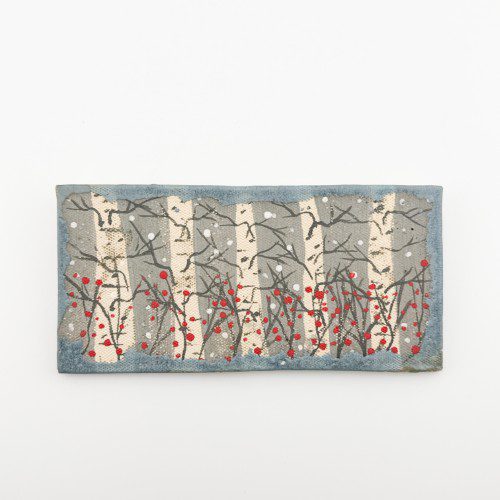 Snowy Birches and Berries Plaque
