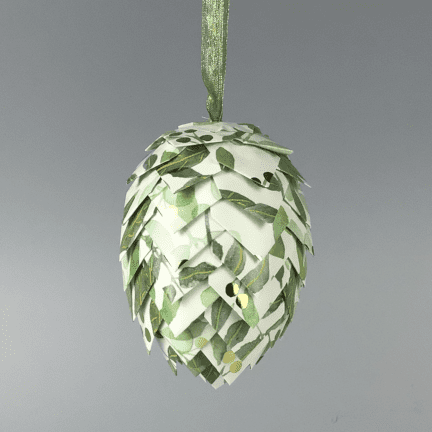 Pinecone Paper Ornament