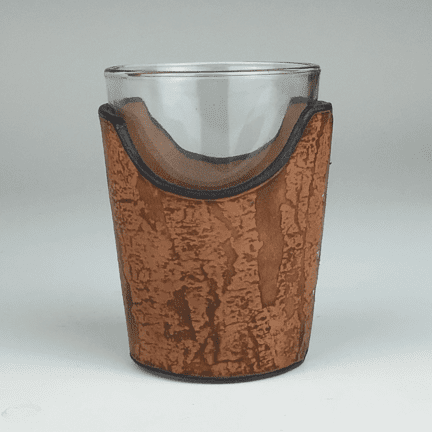 Leather Bourbon Glass Sleeve