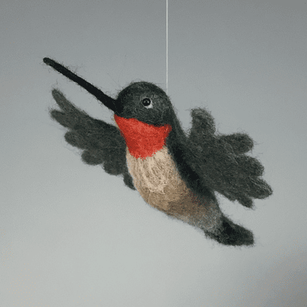 Felted Flying Hummingbirds