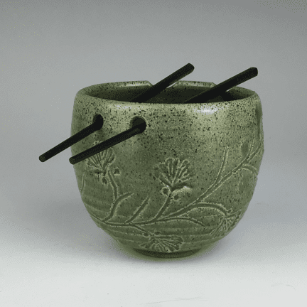 Green Ginkgo Leaf Rice/Ramen Bowl
