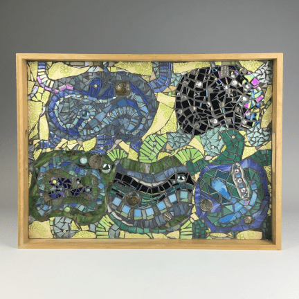 "Five Turtles" Mosaic Tray