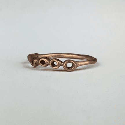 14K Pink Gold Bubble Ring
