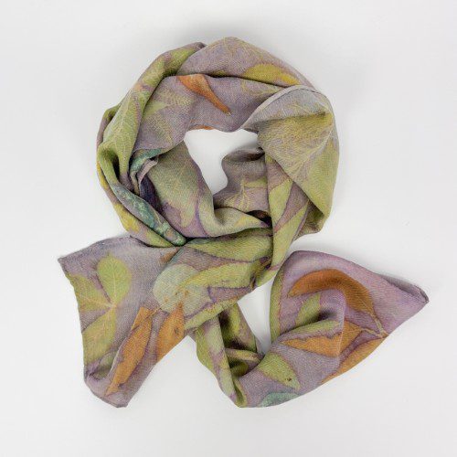 Botanical Printed Silk Scarf