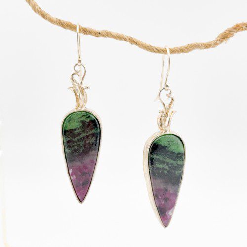 Ruby Zoisite Earrings