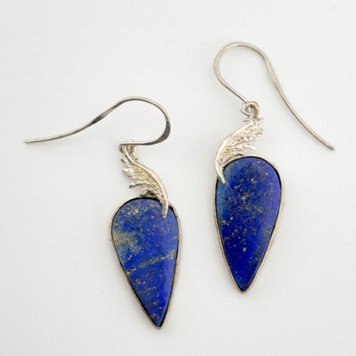 Alternative view of Lapis Lazuli Teardrop Earrings