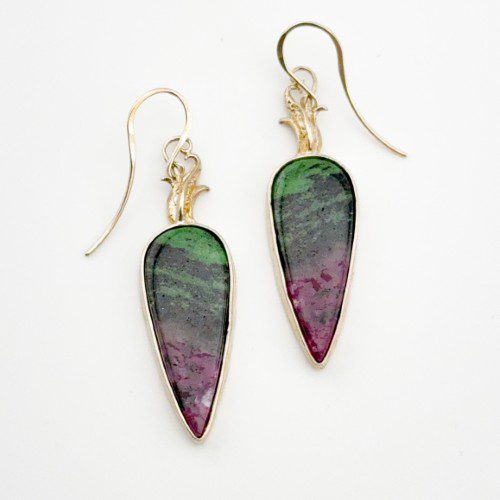 Alternative view of Ruby Zoisite Earrings