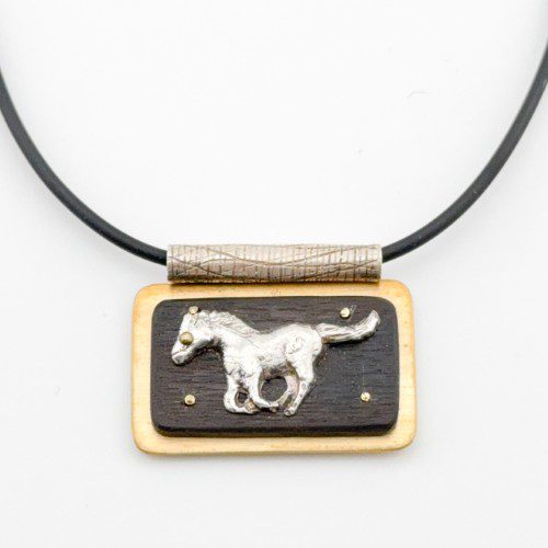 Sterling Silver and Reclaimed Ebony Necklace