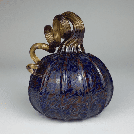 Alternative view of "Psychedelic" Glass Pumpkin