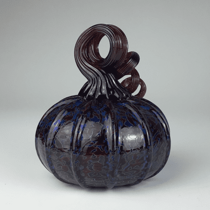 Alternative view of "Psychedelic" Glass Pumpkin