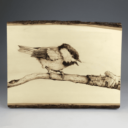 Chickadee Pyrography