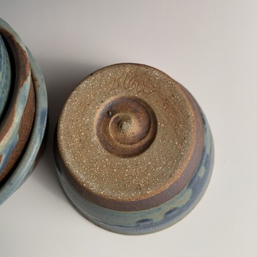 Set of Small Earthy Blue Bowls - Image 5