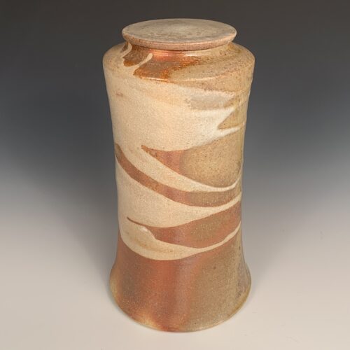 Tall Woodfired Lidded Jar
