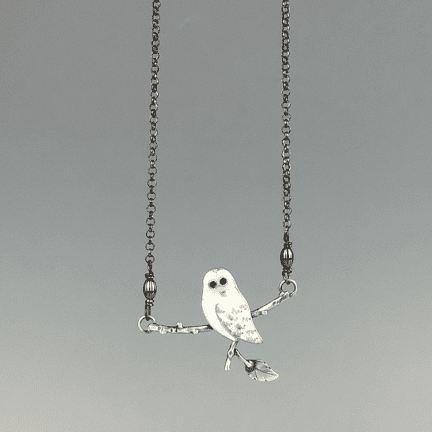 Alternative view of Snowy Owl Necklace