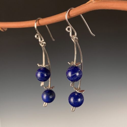 Alternative view of Lapis Blueberry Drop Earrings