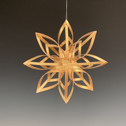 Double Woven Gold Star Ornament