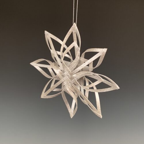 Alternative view of Double Woven Silver Star Ornament