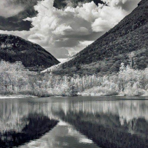 Alternative view of "Cloud Reflections in Pond" Framed Photograph