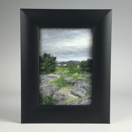 "View from Pitcher Mountain" Framed Fiber Wall Art