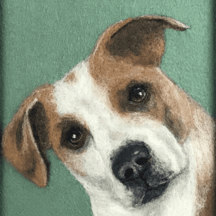 Alternative view of "Treat?" Framed Fiber Wall Art