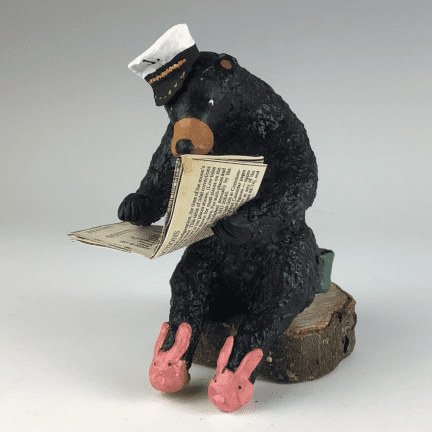 Alternative view of Paper Mache Bear