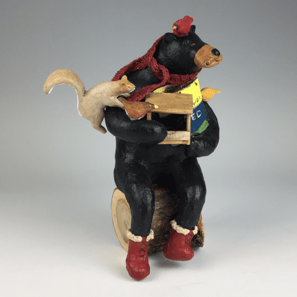 Alternative view of Paper Mache Bear & Friends