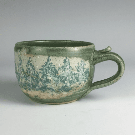 Alternative view of Winter Pines Soup Mug