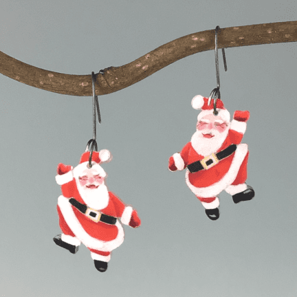 Dancing Santa Earrings