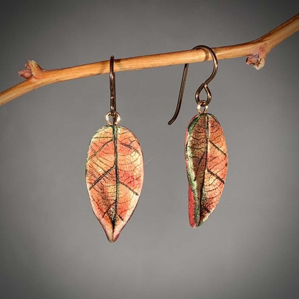 Mixed Metal Leaf Earrings – Jenna Scifres Handmade Jewelry