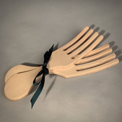 Hardwood Salad Serving Forks - Image 4