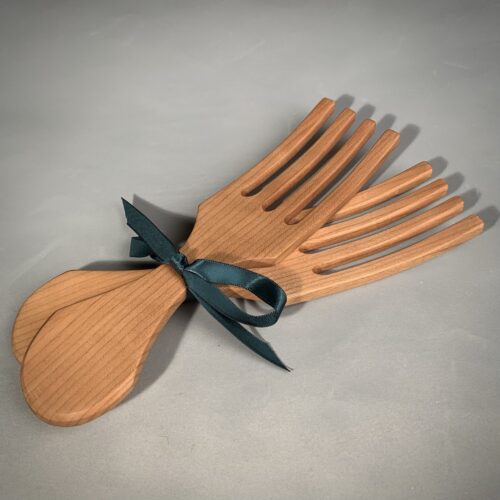 Hardwood Salad Serving Forks - Image 3