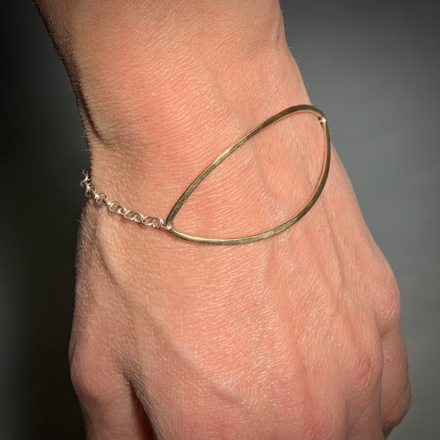 Gold and Sterling Link Bracelet - Image 5
