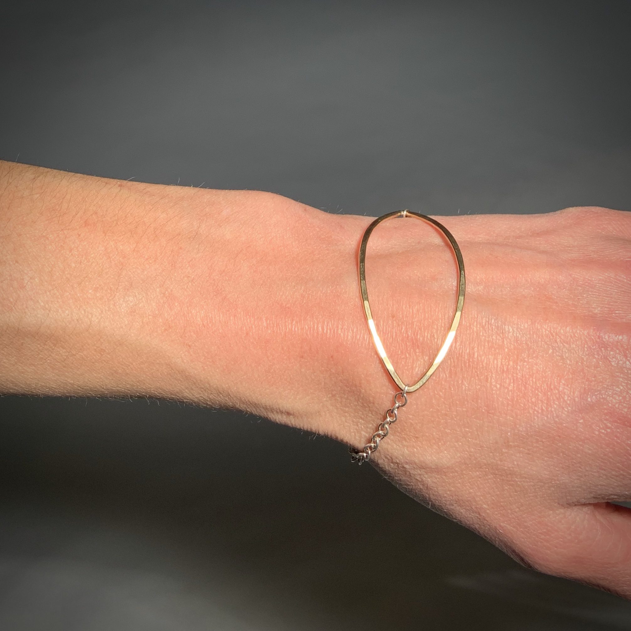 Gold and Sterling Link Bracelet