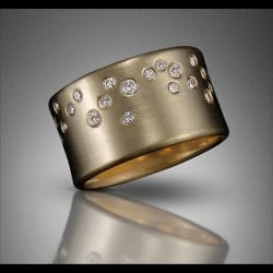 Elkin-Rick-14k gold Starfall ring with diamonds