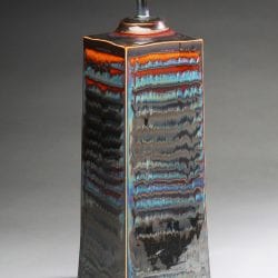 Miyamura-Hideaki-Square Jar with Blue Hare's fur glaze 1800 (1)