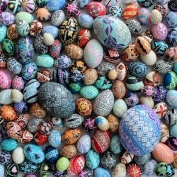 A Collection of Pysanky Eggs