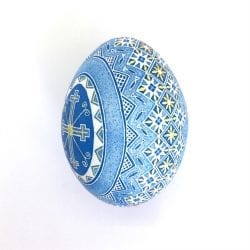 Light blue cross with wide flower band